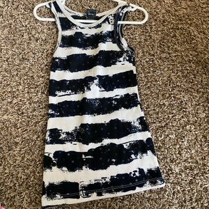 Navy and white tank top